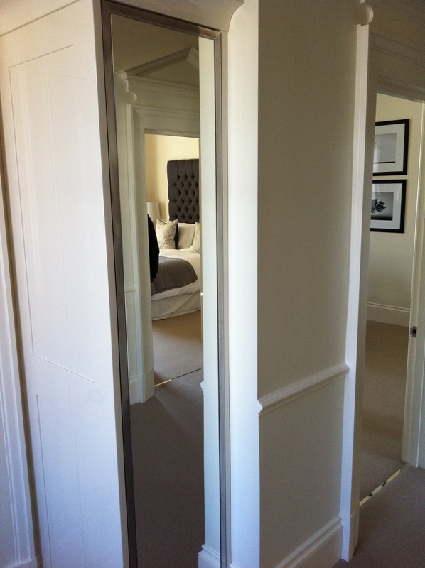 Full-length wardrobe mirror fitted in Harrow home
