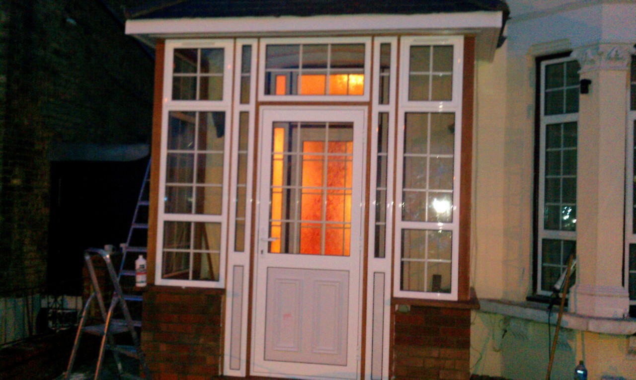 uPVC porch with Georgian bar glazing installed in Harrow